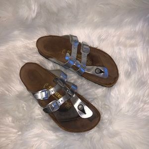 Birkenstock Sparta Sandals - Silver, Size 40 / 9.5